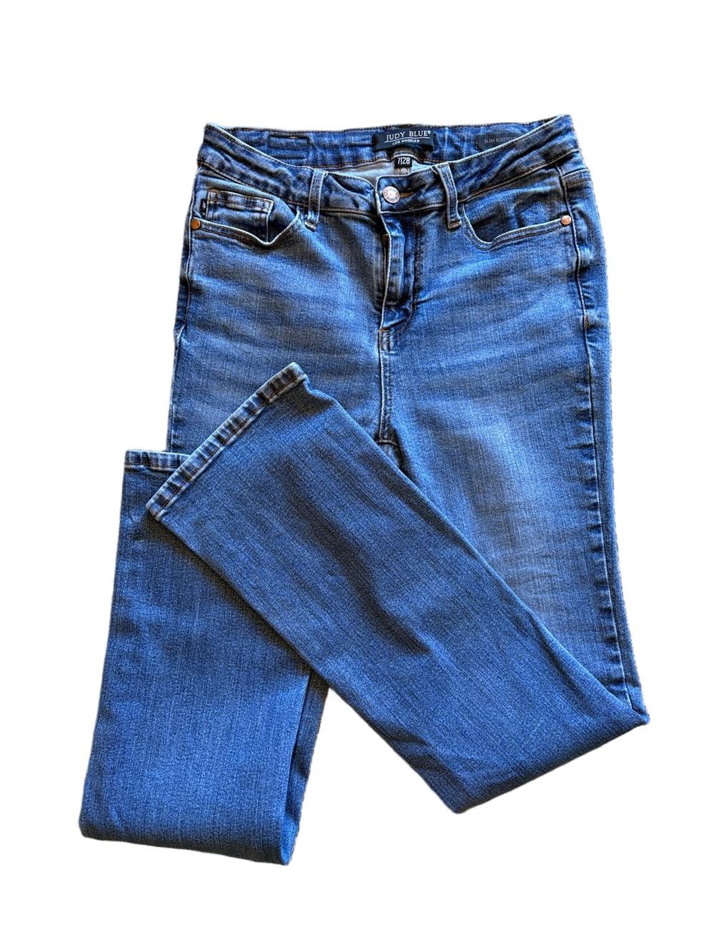 Judy Blue Woman’s 7/28 Slim Bootcut Denim Jeans - Picture 5 of 7